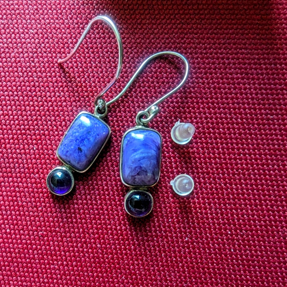 Purple Dangle Earrings